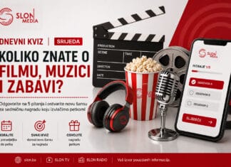 Dnevni kviz – srijeda 9.9.2026. – Koliko znate o filmu, muzici i zabavi?