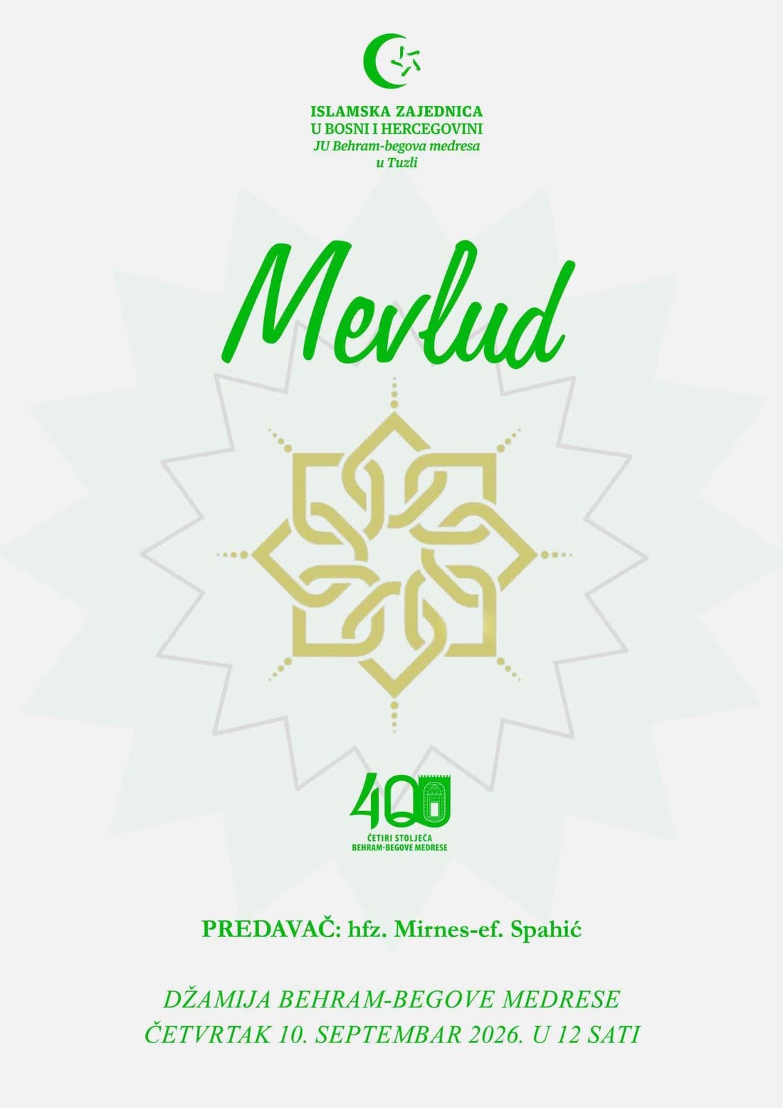 Behram-begova medresa obilježava rođenje Muhammeda, a.s.