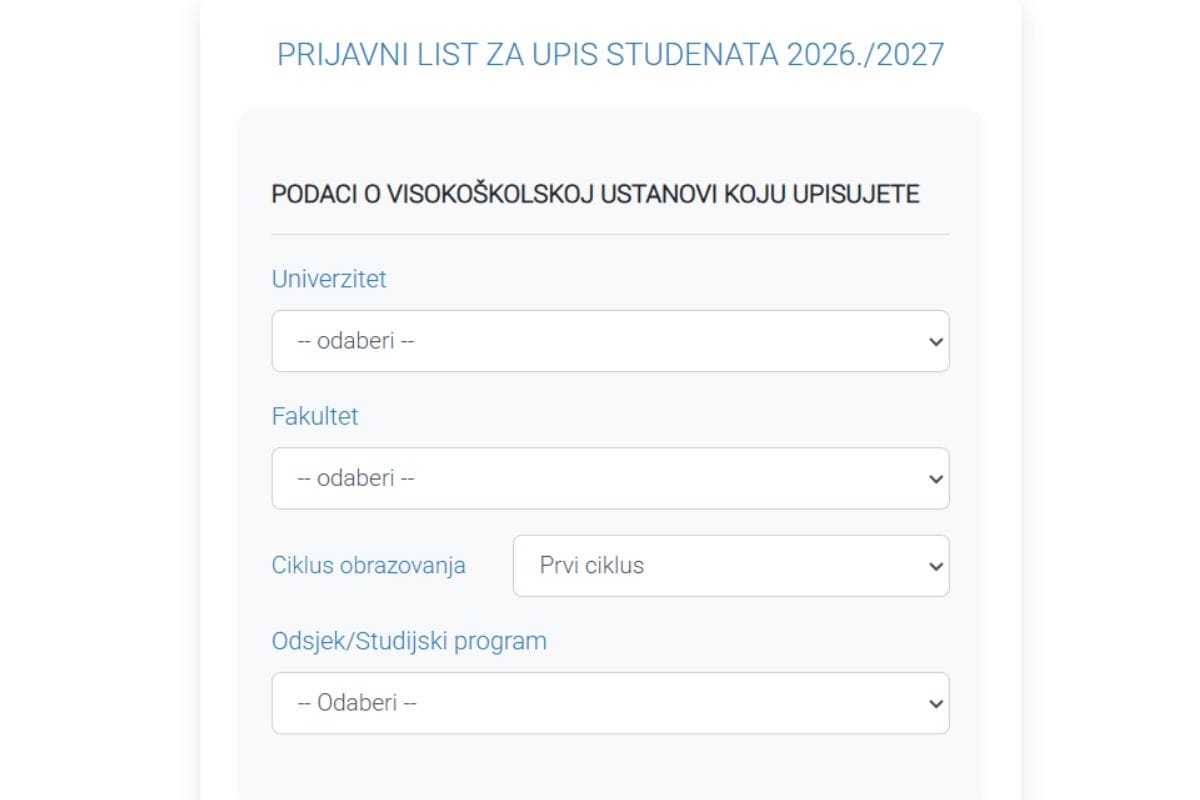 obrazac Digitalni obrazac ŠV-20 stiže na univerzitete u Federaciji BiH