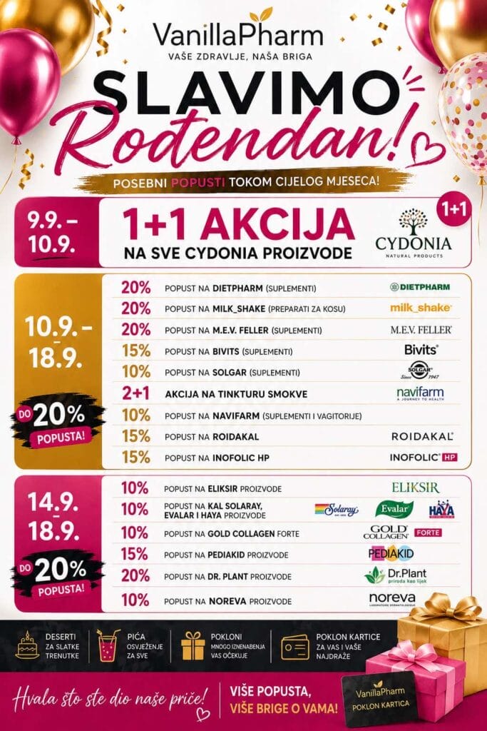 Vanilla Pharm obilježava rođendan uz poklone, promocije i besplatna mjerenja