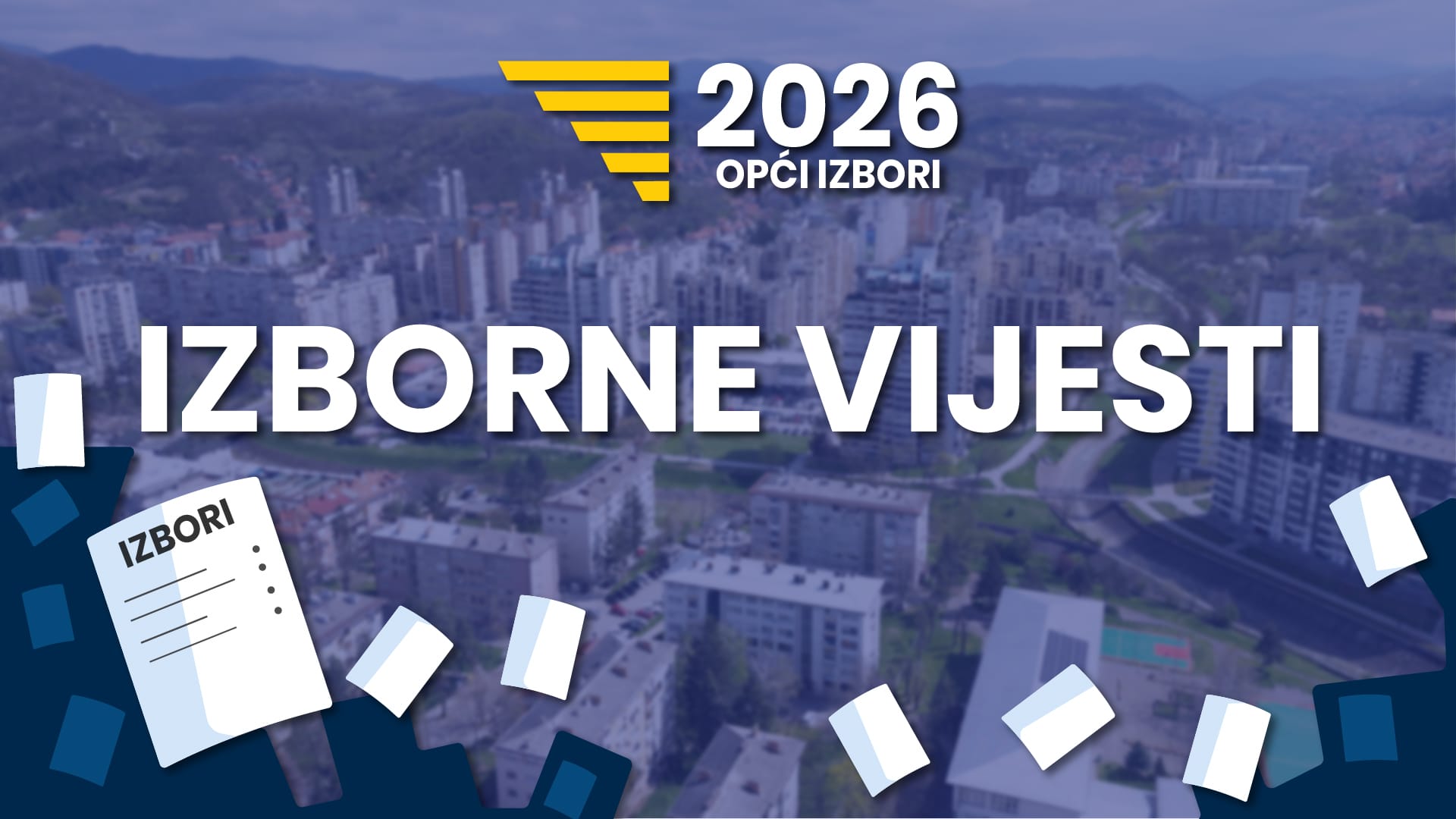 Grafika - Opći Izbori - RTV Slon - 16-9 - NAJAVA VIJESTI-01 GIK Tuzla: Uspješan prijenos podataka sa 87,66 posto biračkih mjesta