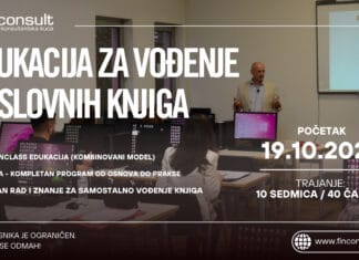 FINconsult 19. oktobra počinje sa 47. ciklusom Edukacije za vođenje poslovnih knjiga