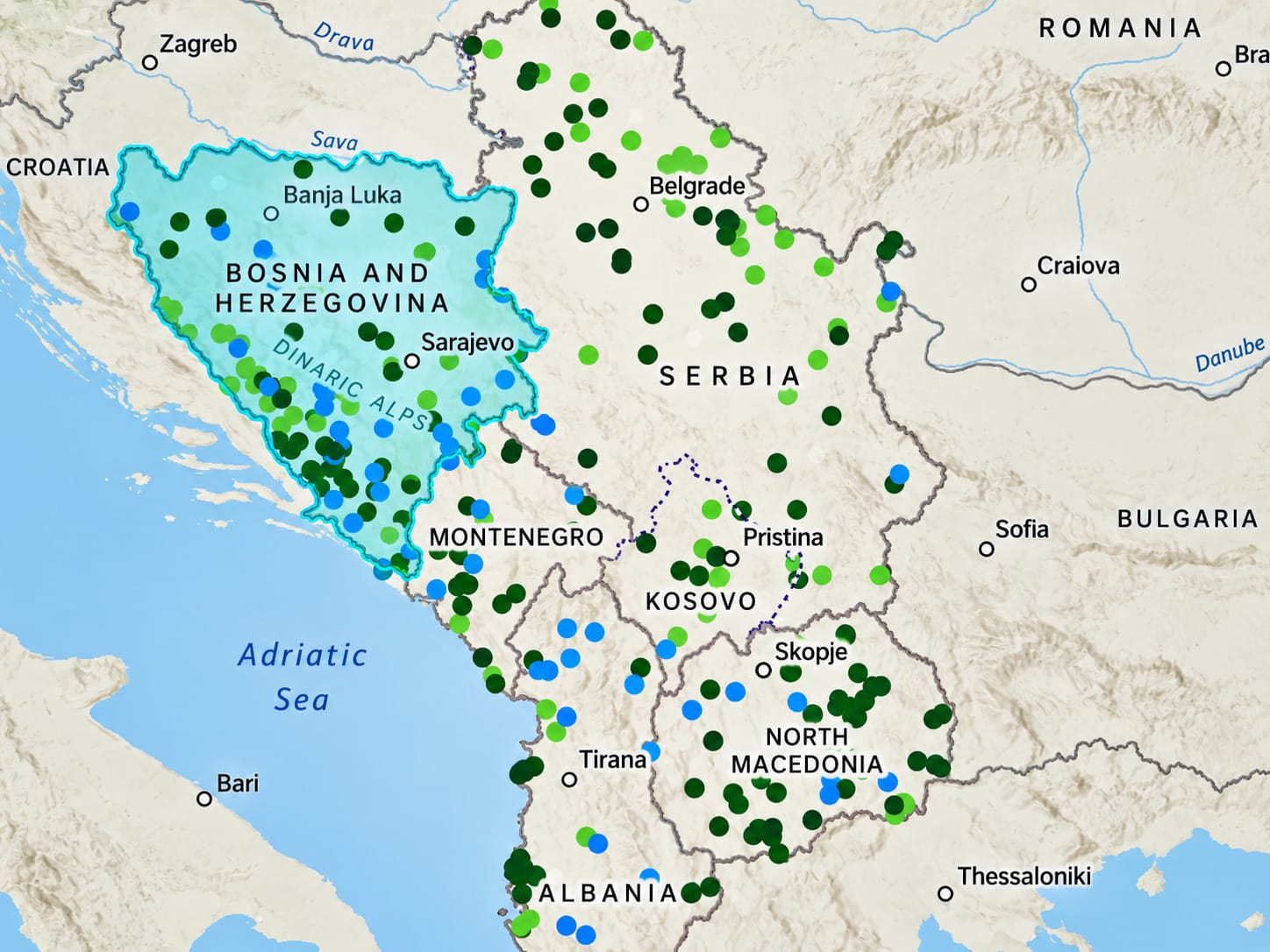 Klimatski rizici za energetski sektor BiH dostupni su na novoj OSCE platformi koja prikazuje uticaj vrućina, suša i padavina do 2050.