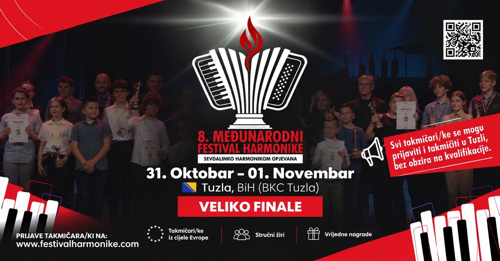 festival harmonike Festival harmonike u Tuzli: Do 100 takmičara, dva koncerta i muzička iznenađenja