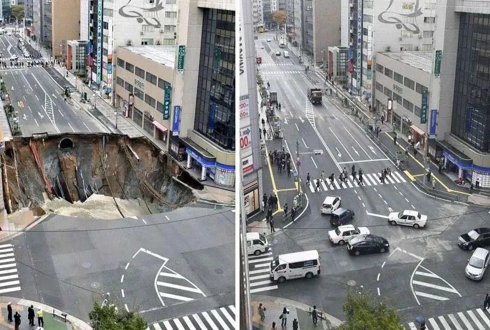 japan ulica Japanci obnovili ulicu za sedam dana: Koliko bi to trajalo u BiH?