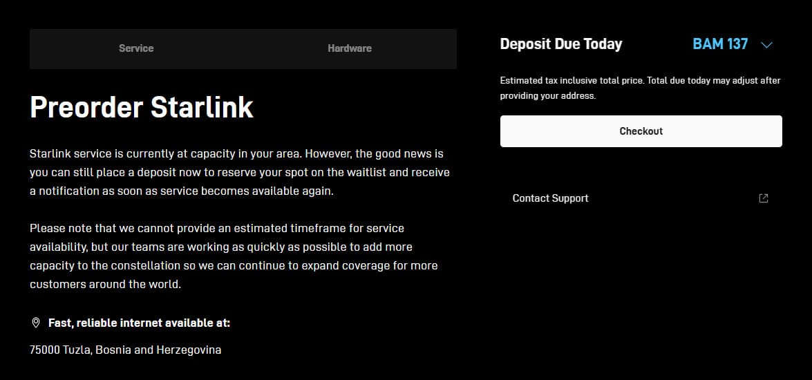 Starlink u BiH: Cijene i uslovi interneta Elona Muska